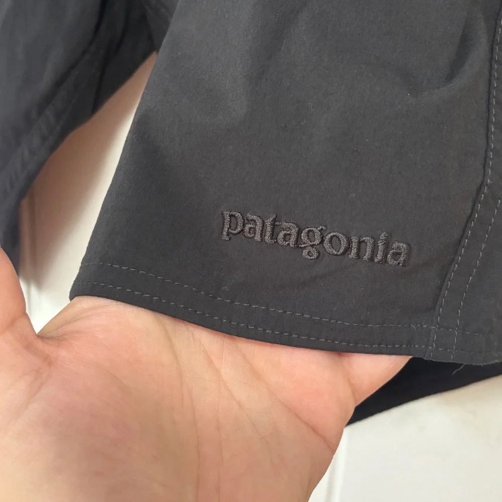 Patagonia Mens Stretch Planing Board Shorts Black Size 36 Surf Swim Trunks